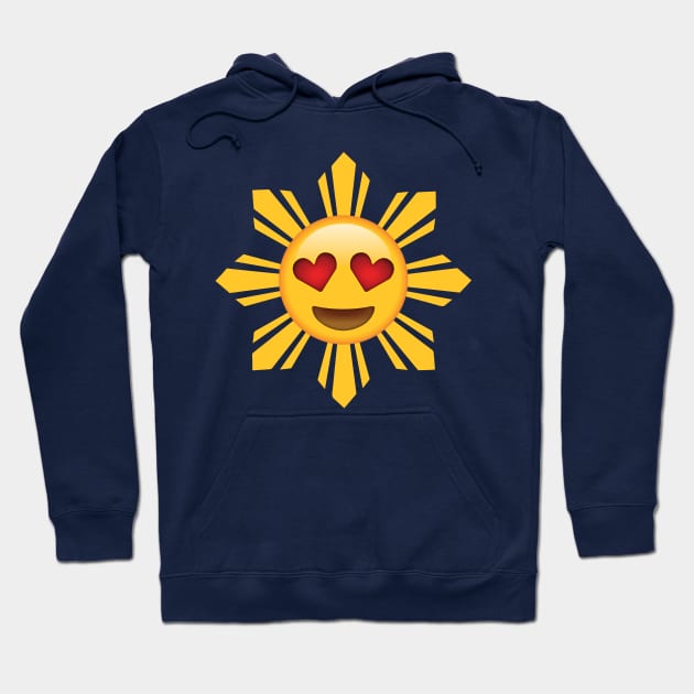 Filipino Sun Heart Eyes Emoji Hoodie by SkarloCueva